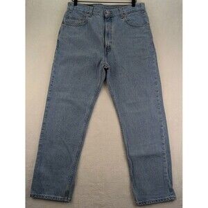 VTG Levi's 505 Regular Fit Straight Leg Paper Tag Jeans Men's 36x30 Light Wash